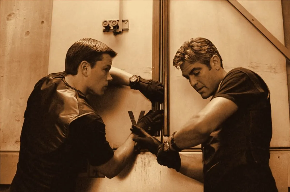 Linus and Danny working at a vault door