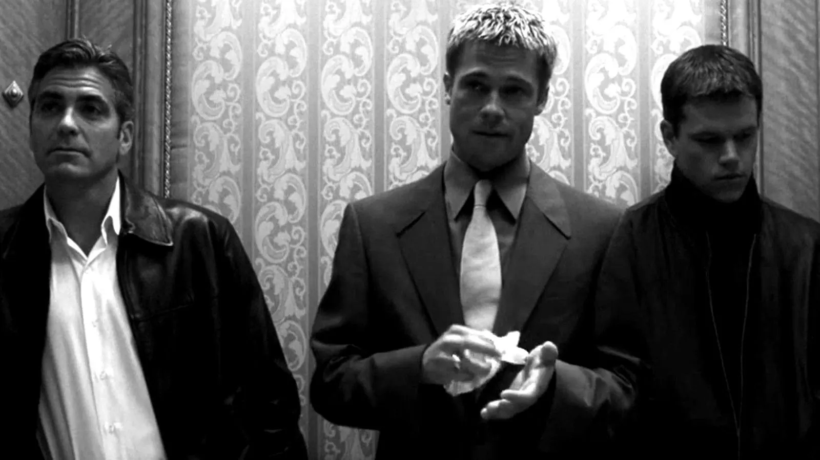 Danny, Rusty and Linus in a hotel elevator