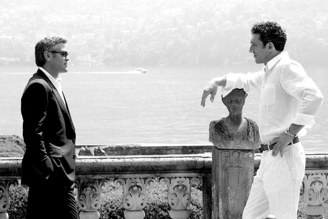 Danny and the Night Fox on a terrace over Lake Como