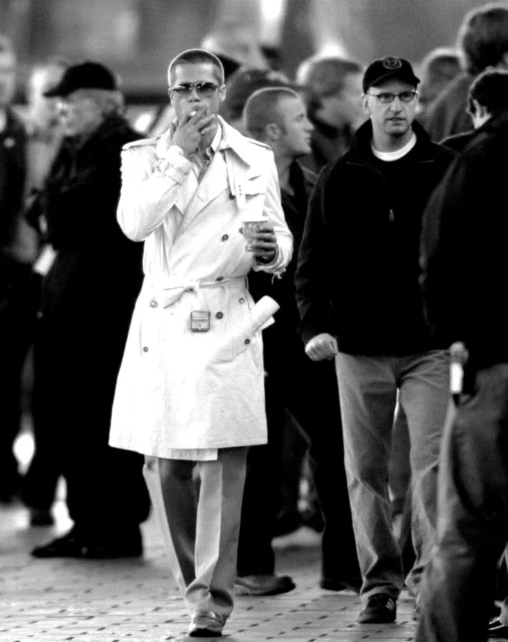 Rusty in a white coat